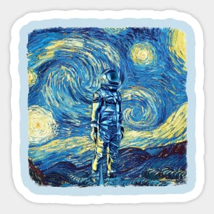 Astronaut Van Gogh Style Sticker